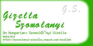 gizella szomolanyi business card